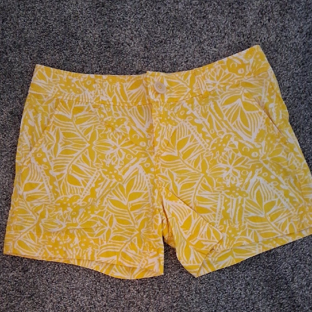Lilly Pulitzer Yellow Floral Women's Shorts